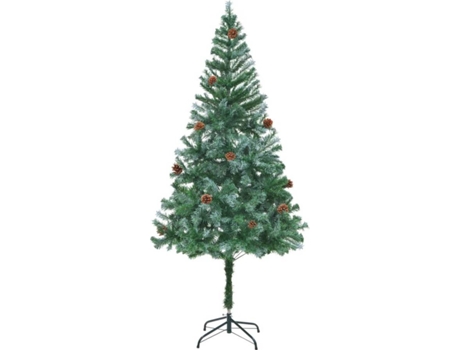 vidaXL Árbol de Navidad glaseado con piñas 180 cm