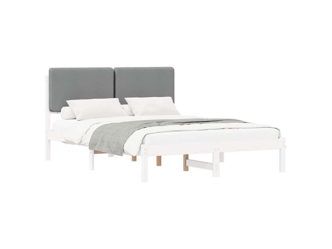 Maison Exclusive - Estructura De Cama Con Cabecera Tapizada Gris Claro