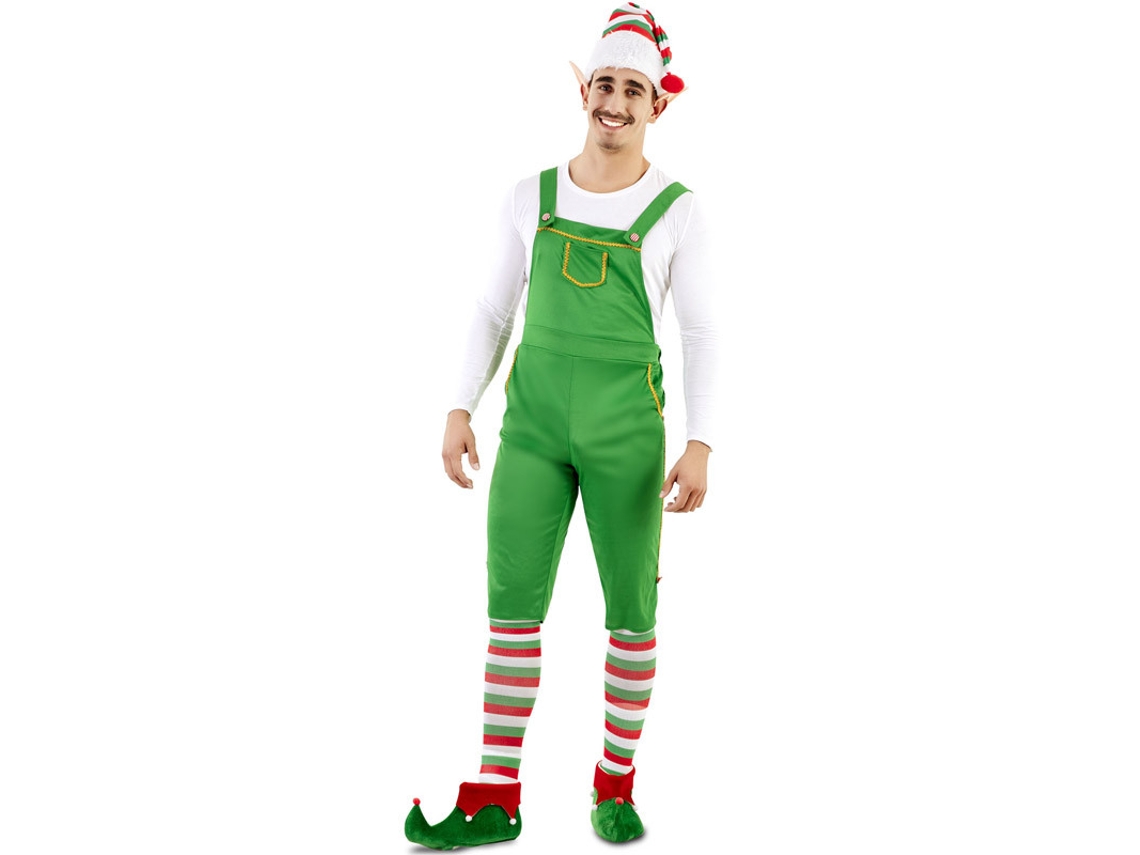 Disfraz de Hombre EUROCARNAVALES Duende Verde con Sombrero (XL )
