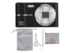 Cámara digital de bolsillo Full HD 1080p con zoom de 16x, compacta y portátil para estudiantes.
