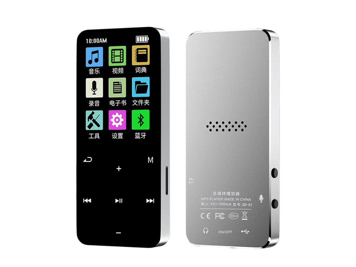 Reprodutor Mp3 Com Bt 5.2 Portátil Esportivo Com Alto-falante Fm Rádio Gravador De Voz Jogos 16gb
