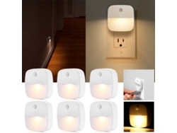 Luz nocturna con sensor de movimiento, brillo ajustable con función de memoria, opciones de blanco frío y cálido para escaleras, garajes, cocinas y pasillos.
