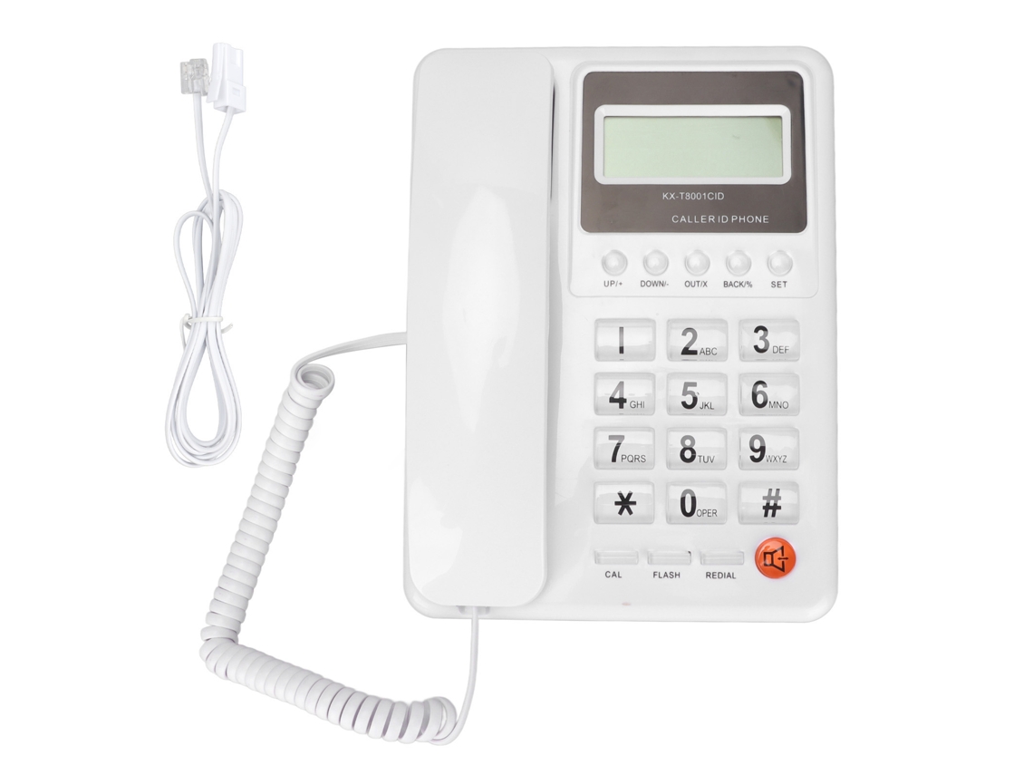 Teléfono fijo con identificador de llamadas y pantalla nítida