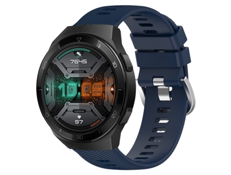 Correa de reloj inteligente para Huawei Watch GT 2E 22 mm Correa de reloj de silicona suave de color sólido (azul medianoche)