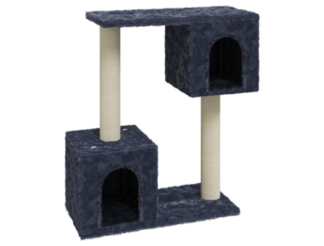 vidaXL Rascador para gatos con postes de sisal gris oscuro 60 cm
