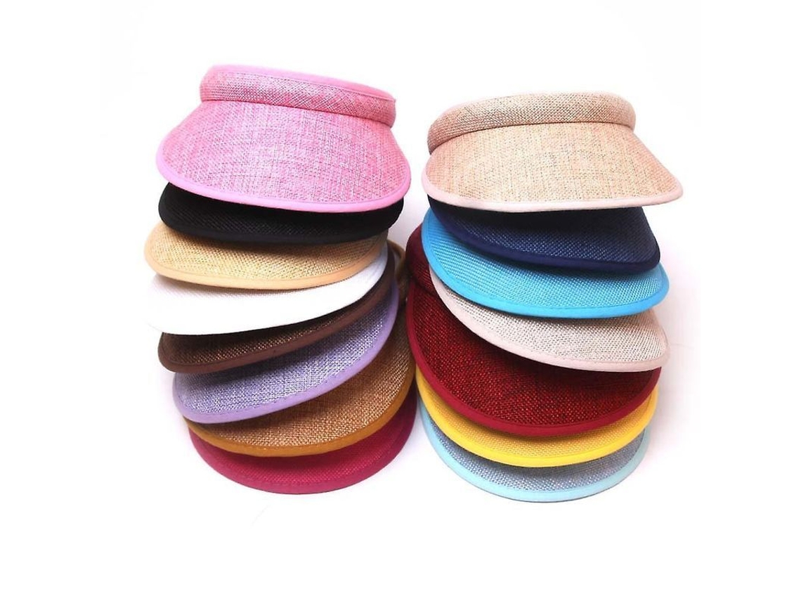 Visera De Ala Ancha Con Clip Para Mujer, Hecha De Lino, Ajustable, Con Protección Uv Para Senderismo, Playa, Deportes, Pbs