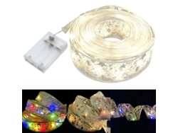 Guirnalda de luces LED de 4 m con cable de cobre para Navidad, jardín y terraza.