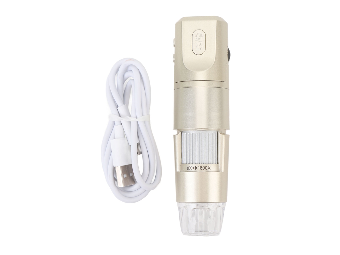 Microscópio Digital Sem Fio 0-1600x 1080p Com 8 Leds Ajustáveis Usb Para Android Win Os X