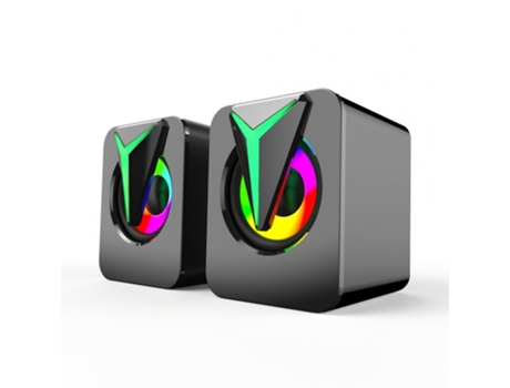 Altavoz RGB Iluminación colorida Subwoofer Audio Usb Dc 5V Mini Negro Pequeño altavoz