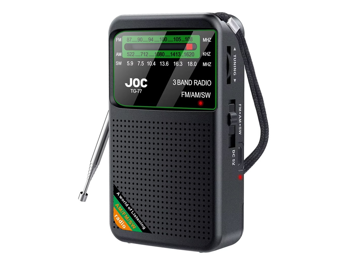 (tg77 Negro) Radio A Batería