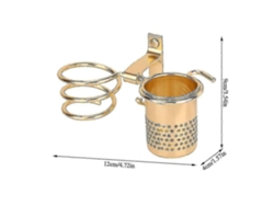 Soporte para secador de pelo, organizador de cabello para colgar en la pared, soporte para peines en espiral GOKOCO