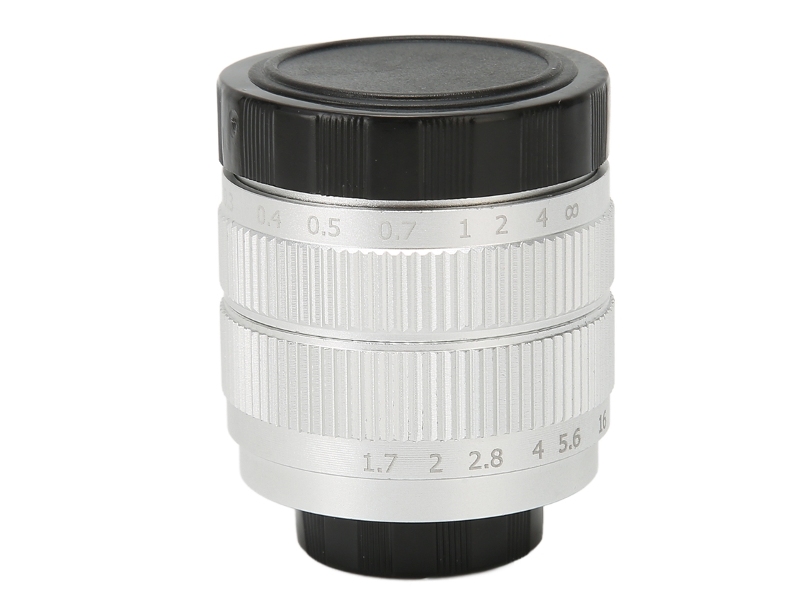 Objetivo De 35 Mm F1.7 De Gran Apertura Y Enfoque Manual Para Cámaras Sin Espejo Con Montura C, Color Plata.