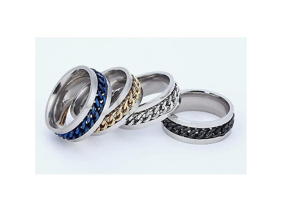 Anillo giratorio para abrelatas de acero inoxidable 2026 para aliviar el estrés, acero de titanio.
