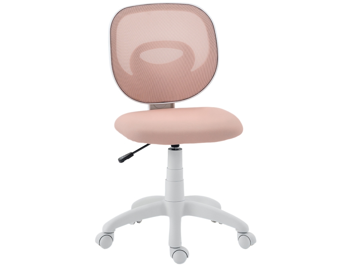Silla de oficina ergonómica con respaldo en forma de C, altura ajustable, color rosa BAGOLY