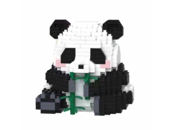 Pequeño Juguete De Bloques Con Forma De Animal Comiendo Bambú, Juego De Construcción 3d Para Niños Y Adultos.