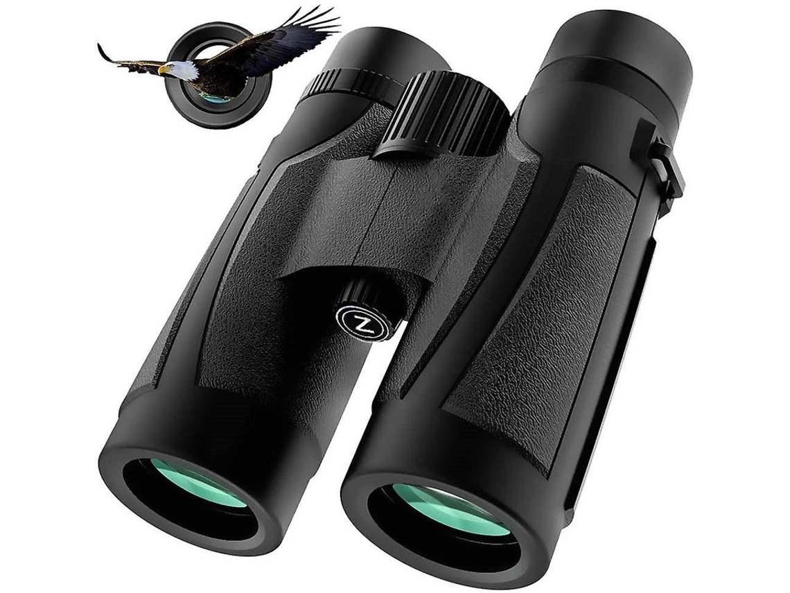 Binoculares militares 10x42 HD con visión nocturna y poca luz, IPX7, prisma Bak4, FMC, enfoque fácil, para observación de aves, caza, viajes, deportes, color negro Yizhood