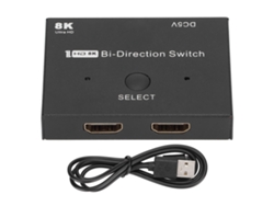Comutador Bidirecional Hdmi 8k 60hz 4k 120hz 2 Em 1 Out 2 Output 1 Input Para Ps5 Pc