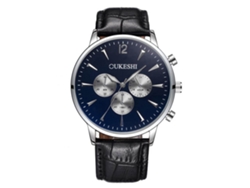 Reloj De Pulsera Analógico Para Hombre Con Correa De Pu Cuadro Redondo Movimiento De Cuarzo