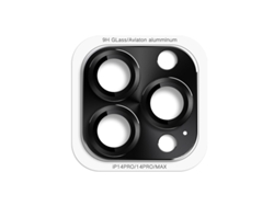 A Película Metálica Para Lentes É Adequada Paracapa Preta Com Estampa De Cd Para Iphone 17