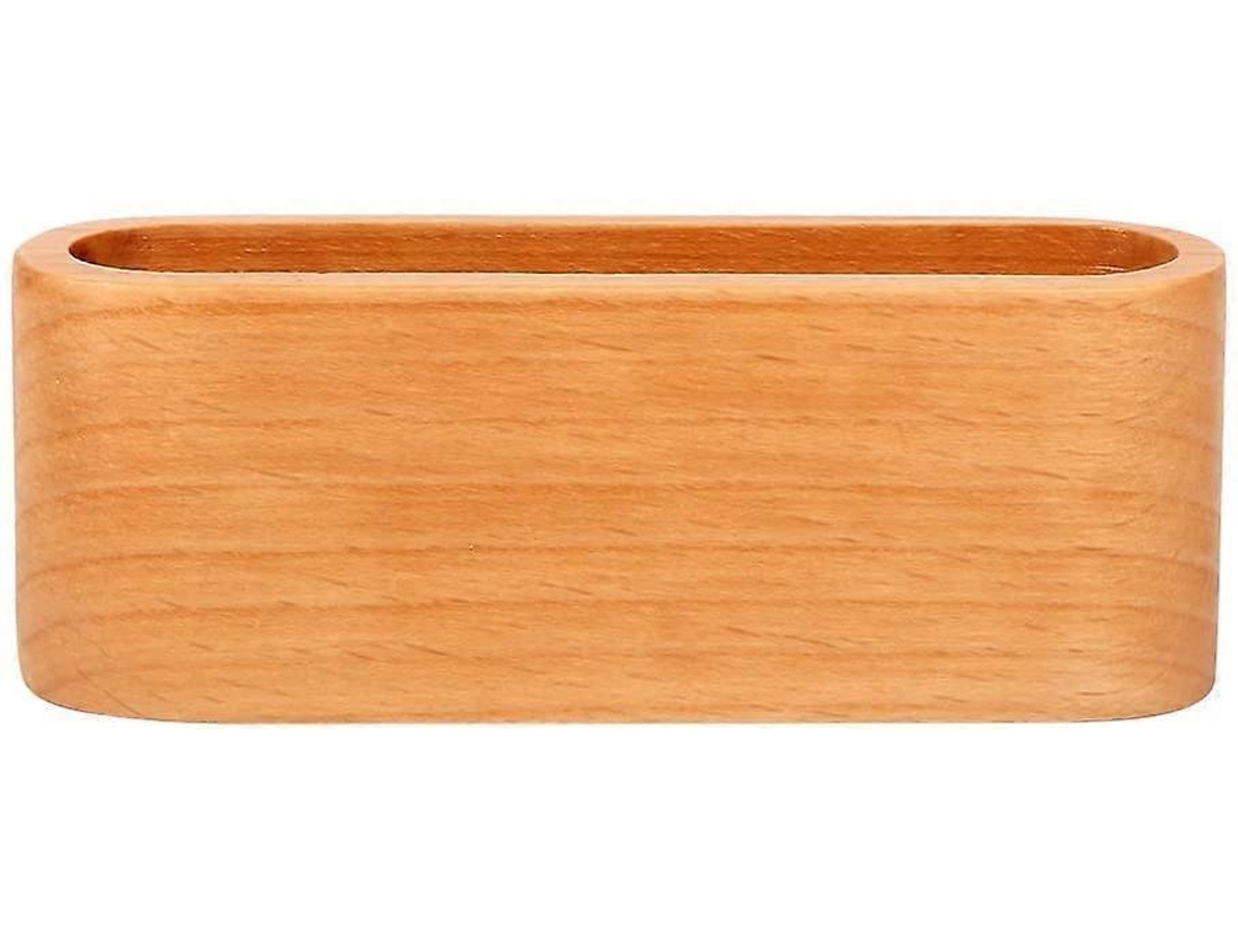 Tarjetero de madera, caja para guardar tarjetas (color madera)