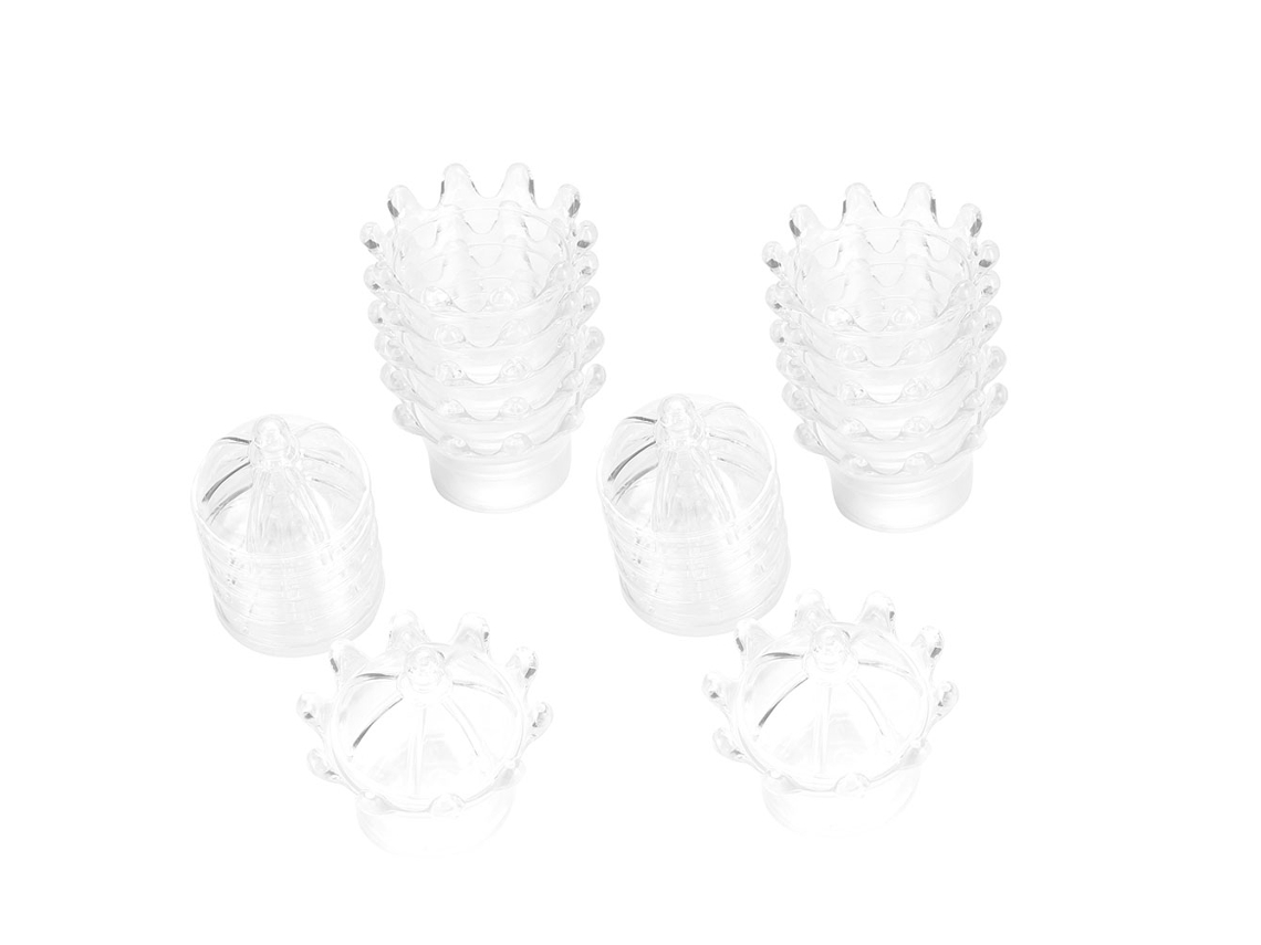 12 Cajas De Regalo De Plástico Transparente Con Forma De Corona Para Bombones De Chocolate Blanco.
