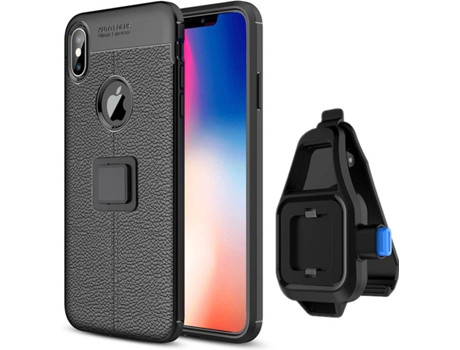 Funda iPhone XS MAX Rugged Leather con Soporte de Cintura Negro