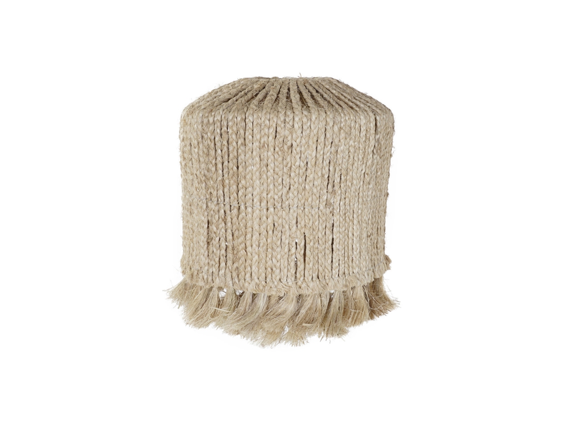 Pantalla Fibra Metal Natural 40x40x50cm