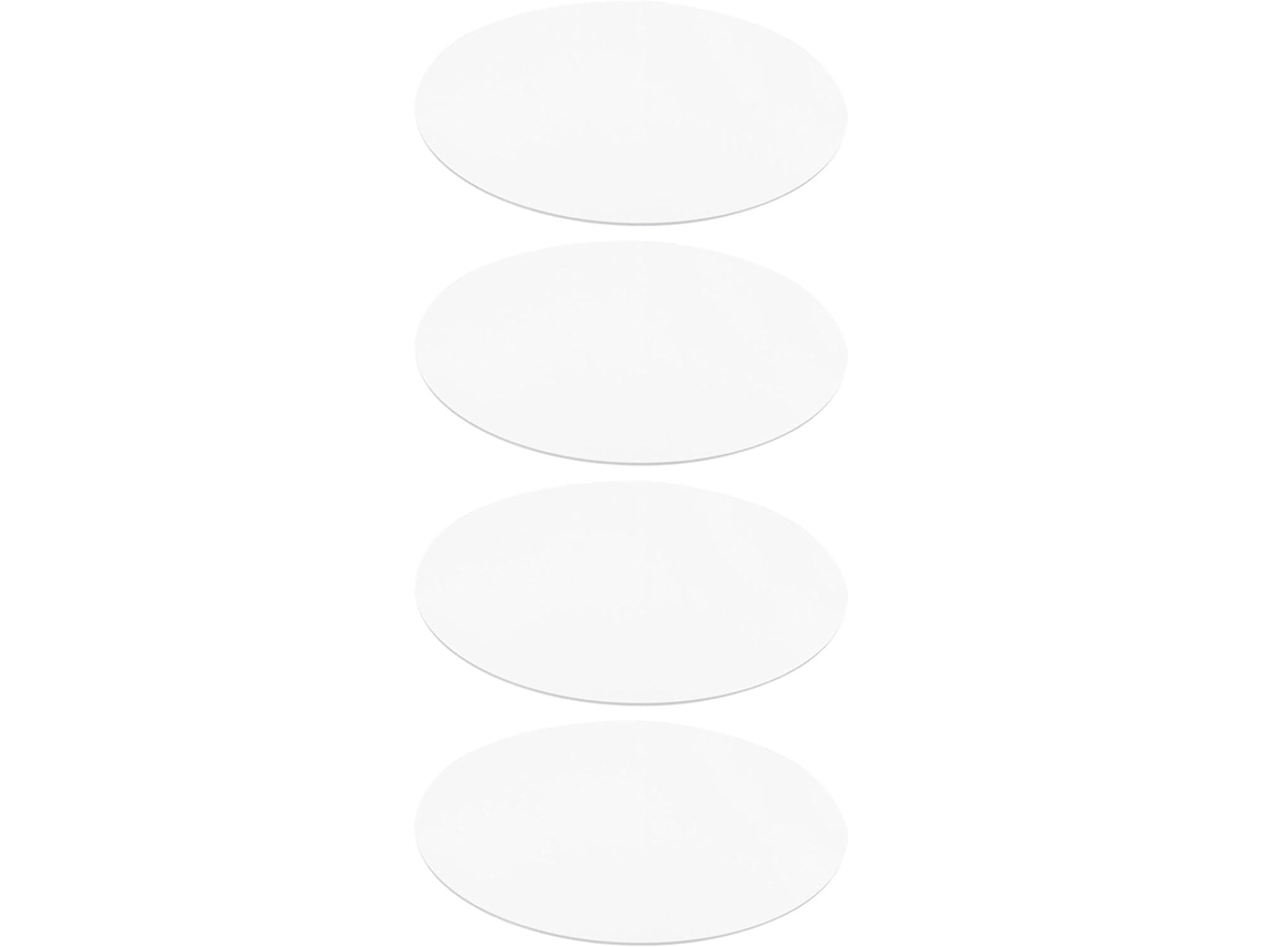Bandeja Decorativa Espelhada Nuobesty, Autoadesiva Em Acrílico Prateado, Redonda De 20 Cm, Pacote Com 13 Unidades.