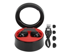Fone De Ouvido Bluetooth Tws Sms-t10 Sem Fio Com Tela Digital, Controle Táctil E Recarregável (vermelho)