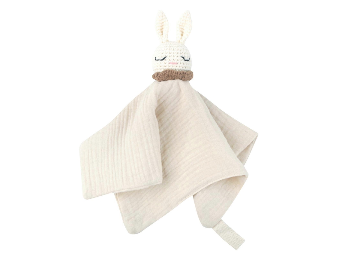 Babero chupete para bebé, babero calmante, manta de seguridad con colgante de conejito para niños y niñas, bufanda multifuncional