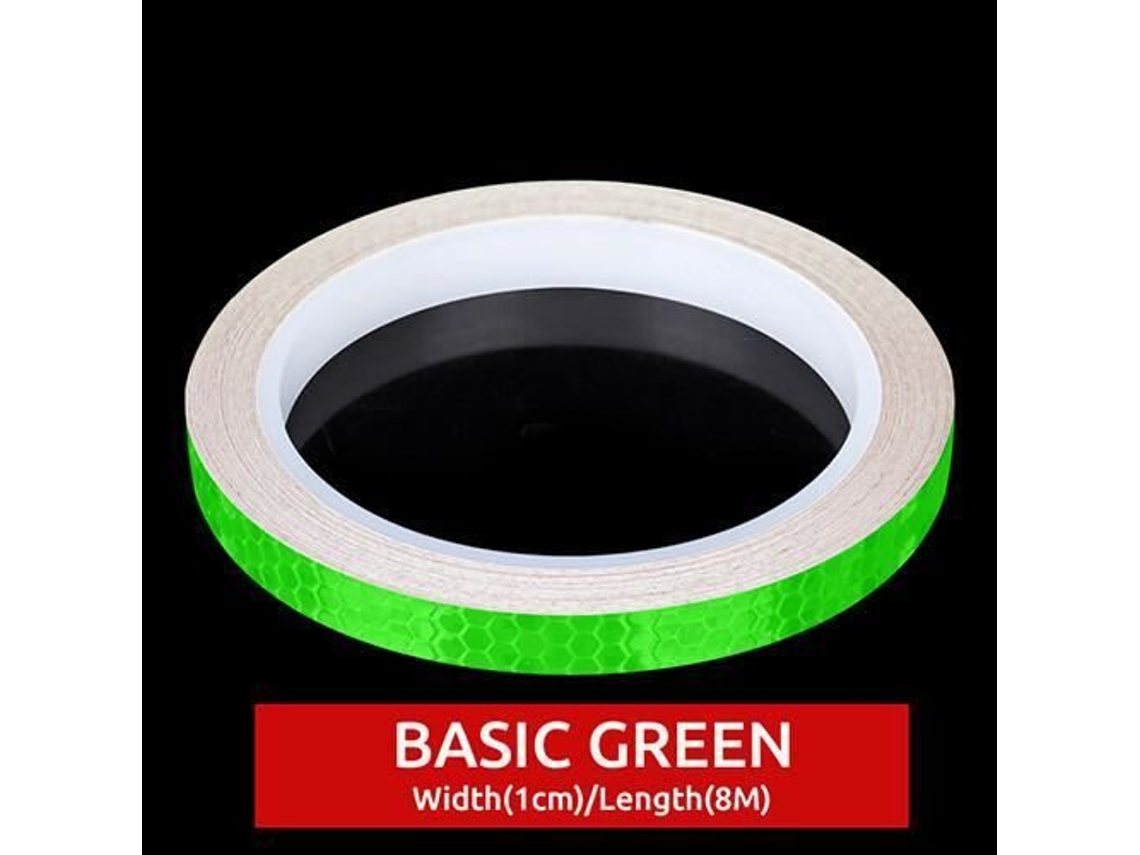 Accesorios para bicicletas, pegatinas reflectantes para bicicletas de montaña, tiras fluorescentes, reflectores luminosos, decoración para bicicletas Greenb2102