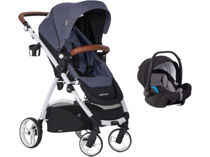 Carrito de Bebé Individual EASYGO Optimo + Starter 0+ Isofix Ready Denim