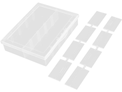 Caja De Almacenamiento Ajustable Para Piezas Electrónicas, Plástico Transparente