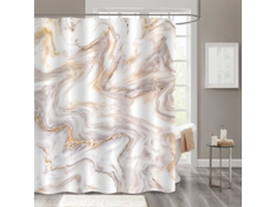 Juego De Cortina De Ducha Linjou De Mármol Oro Rosa, Decoración Moderna Para El Baño (180x180)