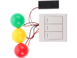 Tablero de actividades sensoriales Montessori para pared con LED de colores rojo, amarillo y verde CHABERLU