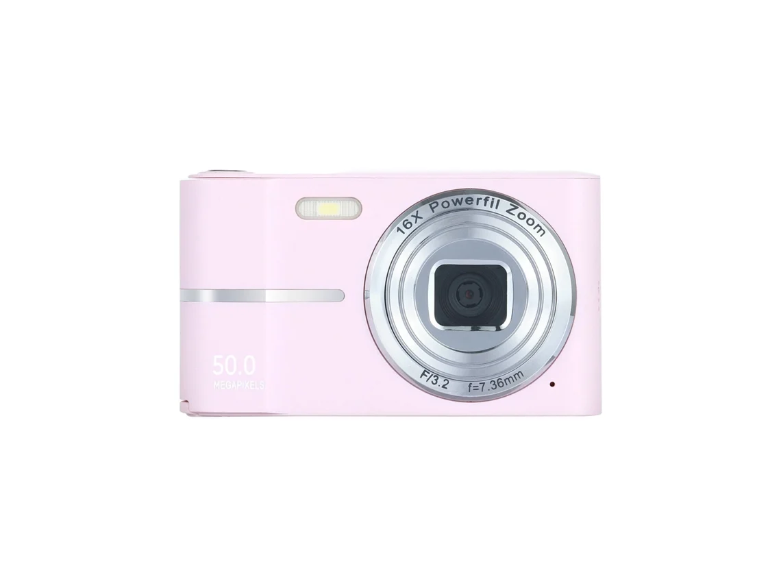 Câmara Digital 4K M03 Tela LCD de 2,4 Polegadas Zoom 16x Mini Câmara Compacta Rosa GERTIZ