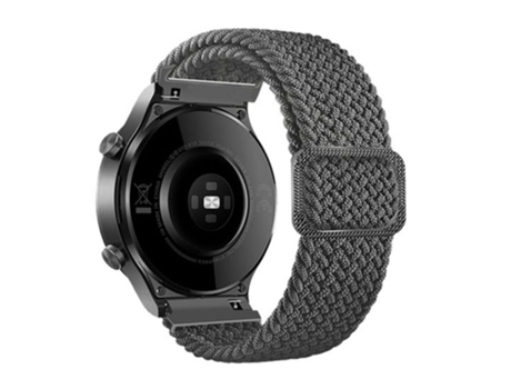 Correa de nailon 22mm con hebilla para Samsung Galaxy Watch3 45mm/Huami Amazfit Pace/Stratos - canoso