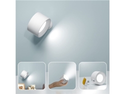 Lámpara De Pared Led Con Puerto Usb, Control Táctil 3 Niveles De Brillo, Rotación 360°, Batería Recargable, Ideal Para Dormitorio