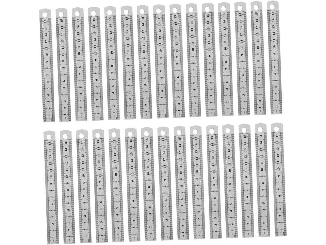 Juego De 30 Reglas De Acero Inoxidable Con Doble Graduación, Regla Recta Rígida Para Medir Guitarras.