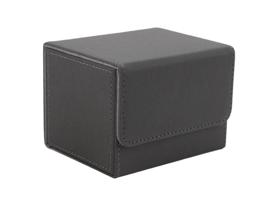 2026-caja Para Baraja Magnética De Cuero Pu Con Tapa Grande Capacidad Para Cartas De Juego Tarot Gris