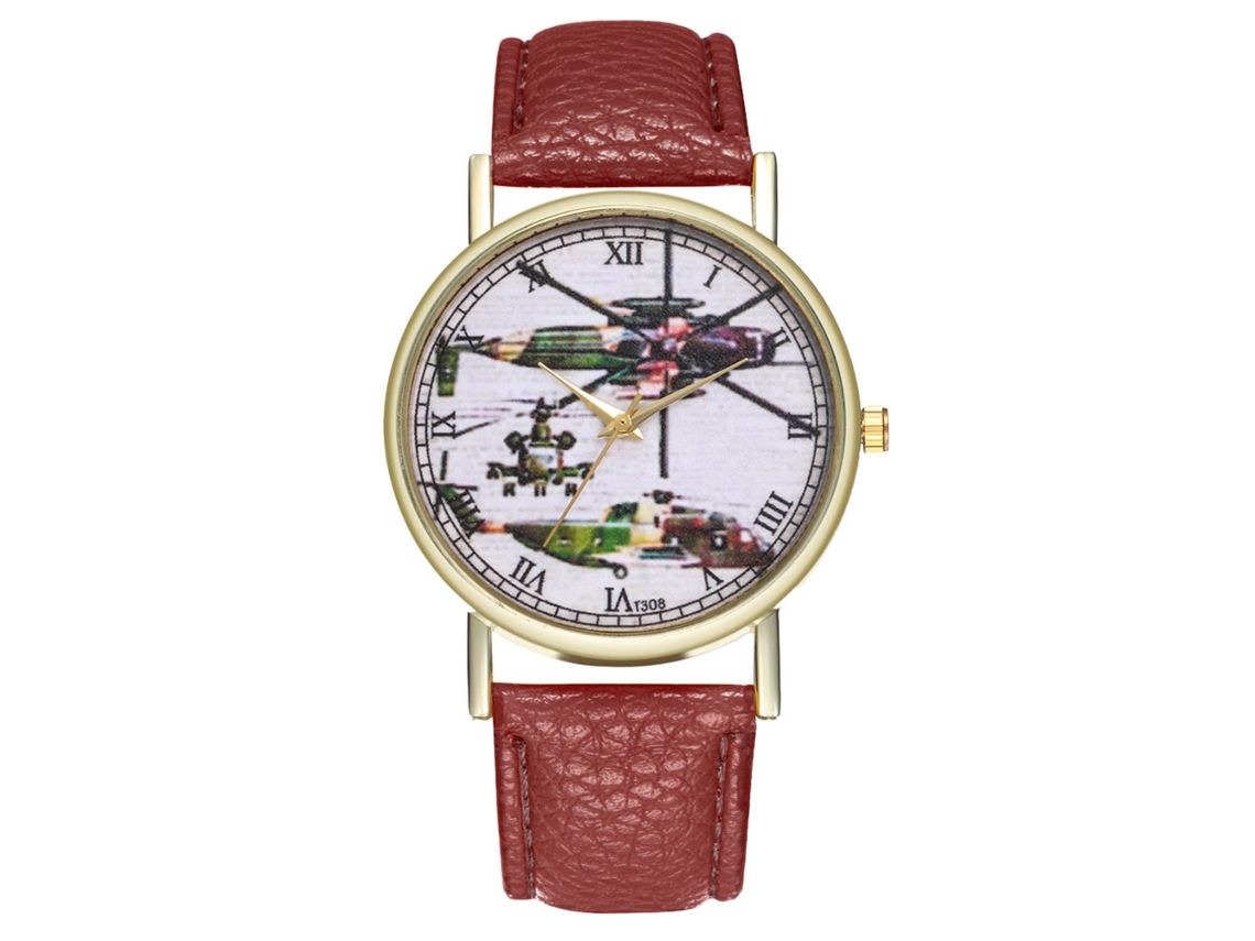 Reloj De Pulsera Para Hombre Deportivo Fashionable De Cuarzo Café Muestra De Ocio