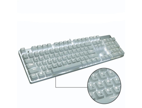 Teclado Gaming SLOWMOOSE 104 (Mecánico - Ruso - Blanco)