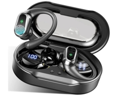 Auriculares Sem Hd Estéreo Hi Fi Horas Reprodução Display Yizhood Bluetooth Negro