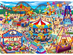 Rompecabezas De 1000 Piezas Para Adultos - Parque De Atracciones (rojo)
