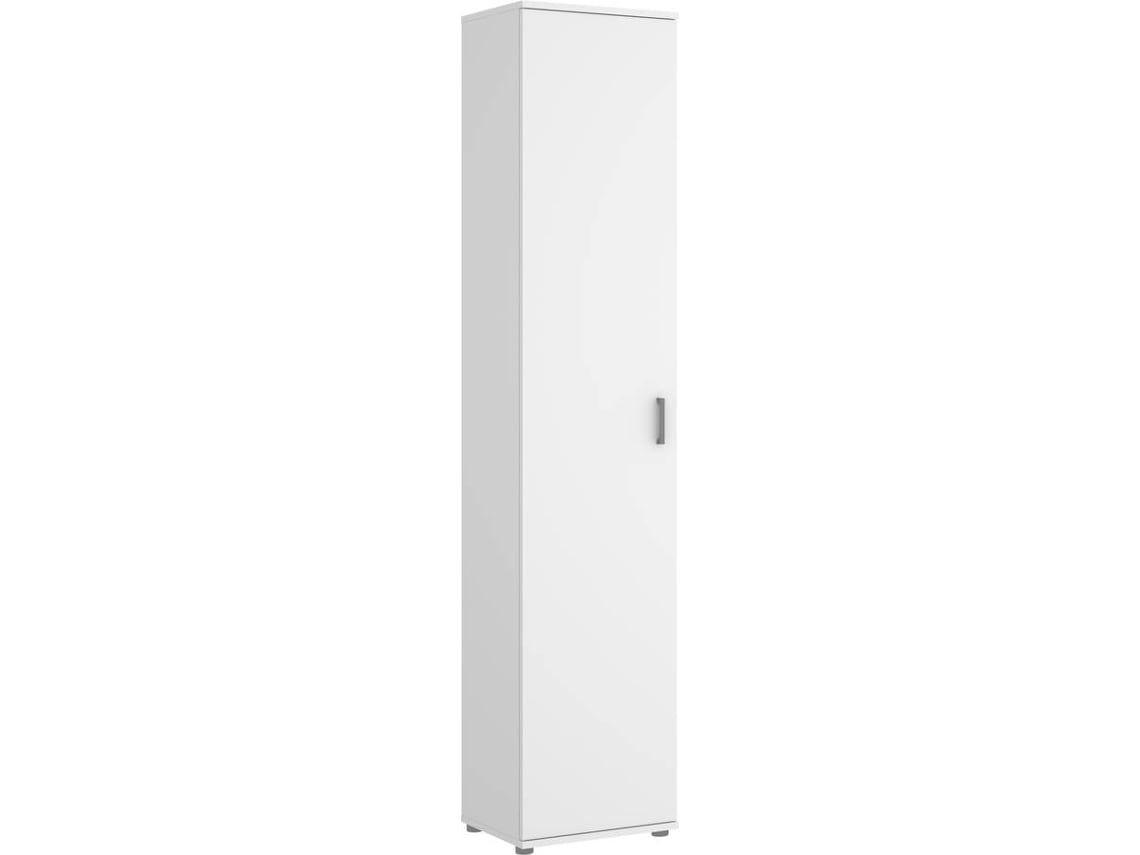 Armario Multiusos 1 Puerta DKIT Fit (Blanco - 190x39x35 cm)