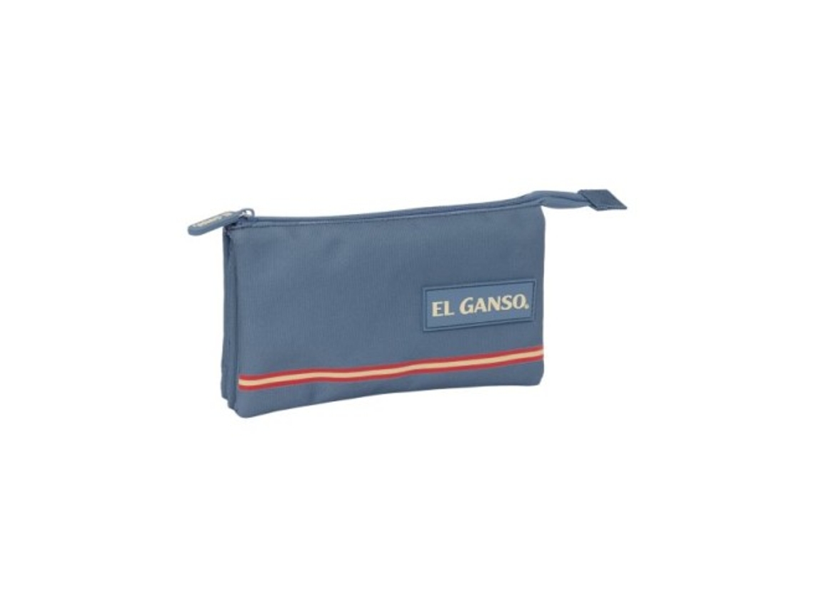 Estuche triple El Ganso Basics azul 22x12x3cm Safta