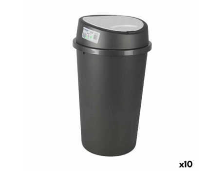 Cubo para la Basura TONTARELLI Push Gris Blanco 25 L (10 Unidades)