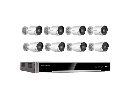 Kit de Videovigilancia 8 Cámaras Compactas + Grabador HIKVISION