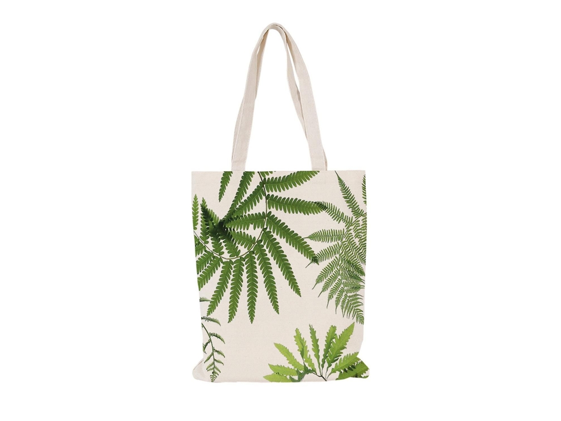 Bolsa de la compra plegable y ecológica con estampado vegetal, para uso diario, bolso de hombro de lona para mujer. GOKOCO