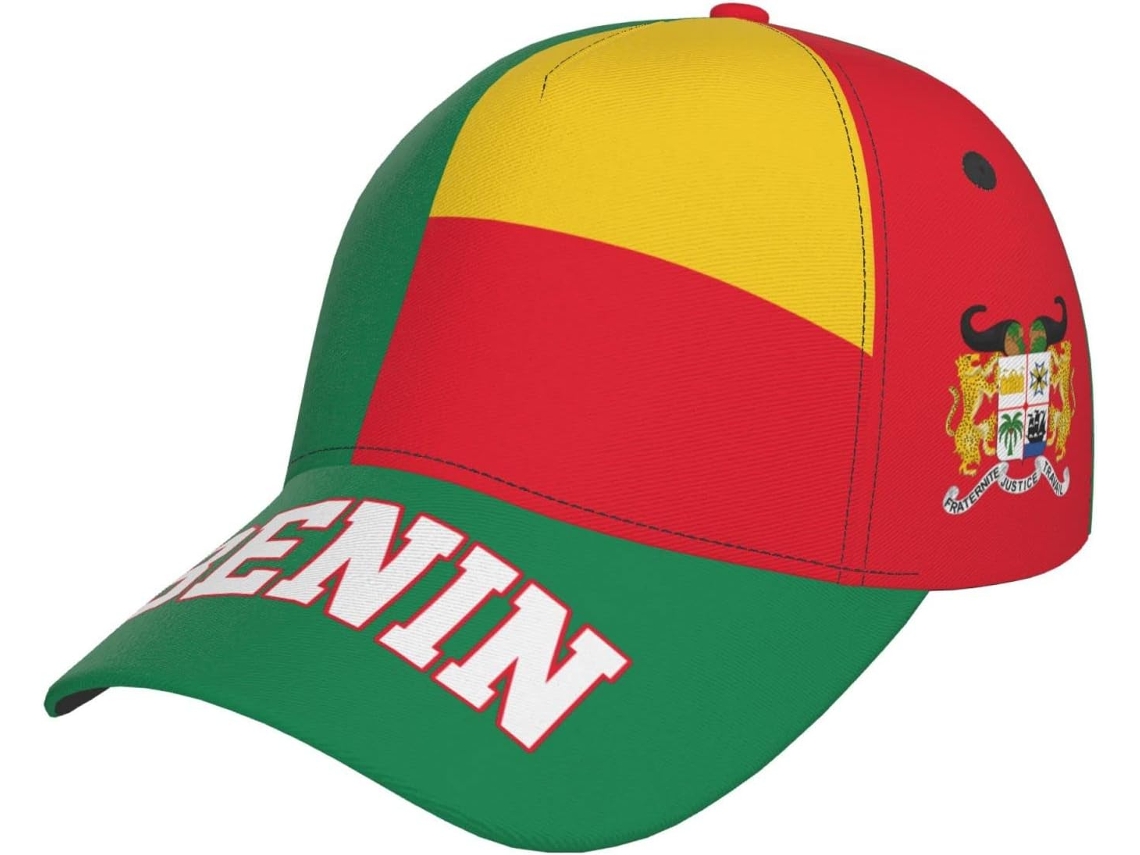 Gorra de béisbol para hombre/mujer con la bandera de Benín, estilo hip hop ligero, cierre ajustable para deportes.
